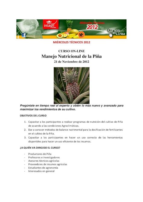 PDF Manejo y nutrición del cultivo del Piña DOKUMEN TIPS