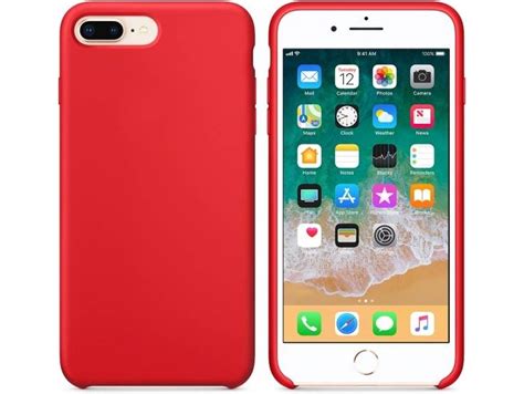 Funda Iphone 7 Plus 8 Plus Silicona Rojo Wortenes