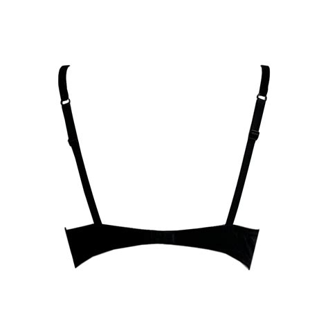 AMBRA Lingerie Bras Platinum Royale Oil Push Bra Black Silver 0636