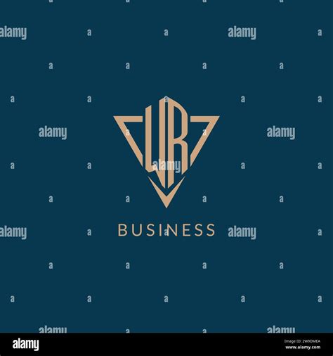 Wr Logo Initials Triangle Shape Style Creative Logo Design Vector