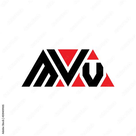 MVV Triangle Letter Logo Design With Triangle Shape MVV Triangle Logo