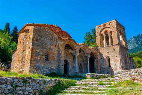 Holy Church Of Agia Sophia Of Mystras Archaeological Site In Gre