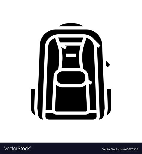 Backpack Rucksack Bag Glyph Icon Royalty Free Vector Image