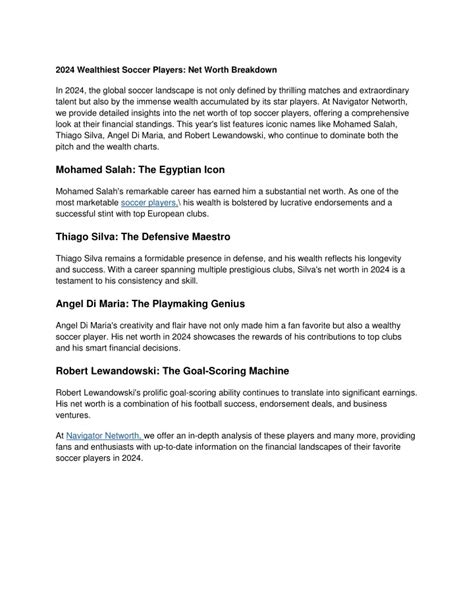 ranking of women's soccer players net worth