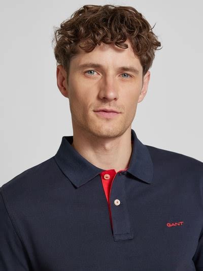 Gant Regular Fit Poloshirt Mit Label Stitching Marine Online Kaufen