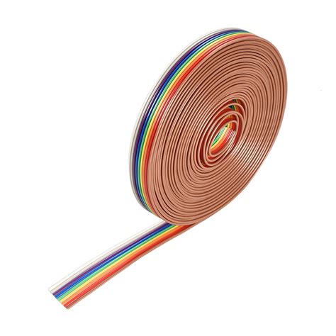 Idc Rainbow Wire Flat Ribbon Cable 9p 127mm Pitch 5meter164ft Long