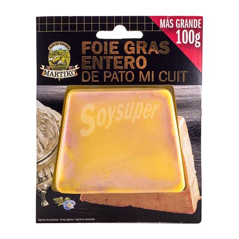 Martiko Foie Gras Entero De Pato Mi Cuit Martiko Paquete G