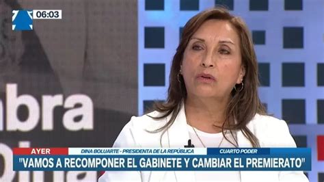 Dina Boluarte Anunció Recomposición Del Gabinete Y Cambio De Premier