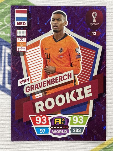 013 Ryan Gravenberch Netherlands Rookies Panini World Cup 2022