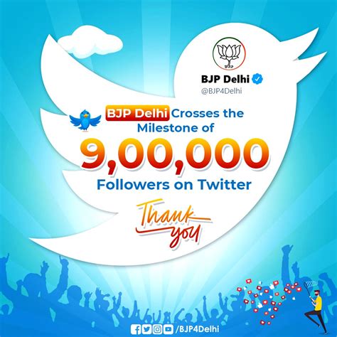 BJP Delhi On Twitter BJP Delhi Crosses The Milestone Of 9 Lakh