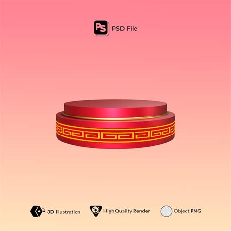 Premium Psd Podium Chinese New Year D Illustration