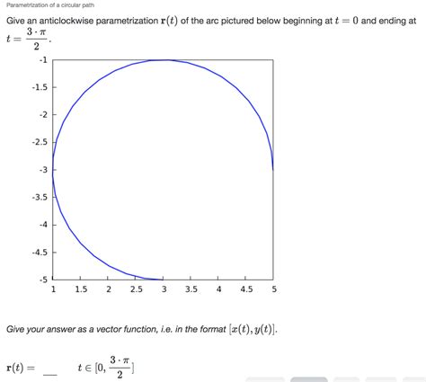 Solved Parametrization Of A Circular Path Give An Chegg