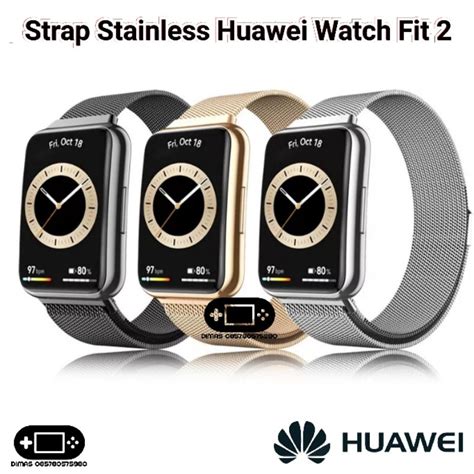 Jual Strap Stainless Huawei Watch Fit 2 Tali Jam Steel Milanese Loop