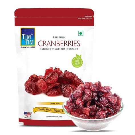 Tim Tim Premium Dried Cranberries Packaging Type Packet Packaging