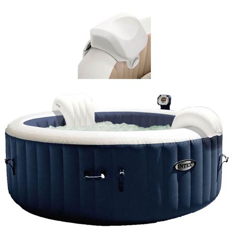 Intex Pure Spa 4 Person Inflatable Heated Hot Tub With Soft Foam