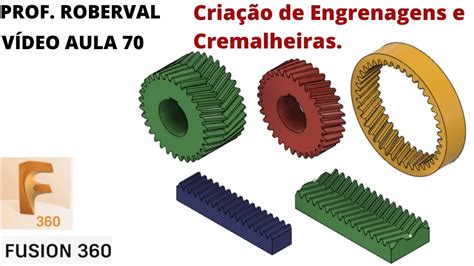 Aula 70 Criação De Engrenagens E Cremalheiras Com Dentes Retos E Helicoidais No Fusion 360