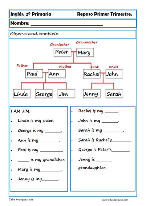 Fichas Y Ejercicios De Inglés Para Segundo Grado De Primaria