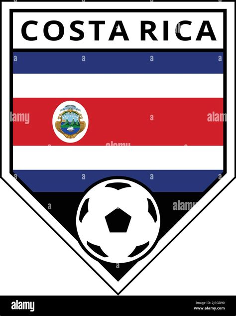 Illustration Of Costa Rica Angled Team Badge For Football Tournament