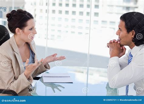 Business People Negotiating Stock Image Image Of Applicant