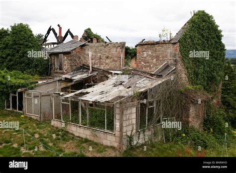 Derelict house in the welsh countryside near Cardiff Wales UK Stock ...