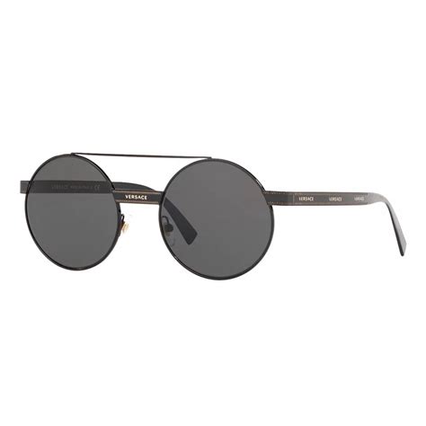 Versace - Logomania Round Sunglasses Versace - Grey - Sunglasses ...