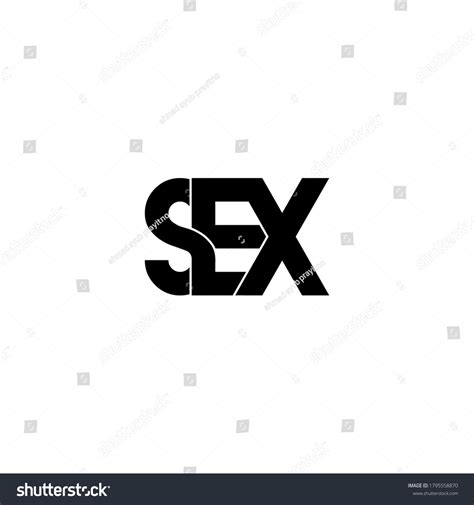 Sex Letter Original Monogram Logo Design เวกเตอร์สต็อก ปลอดค่า