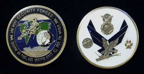 Air Force Security Forces Challenge Coin Cartouche And Coin Shop