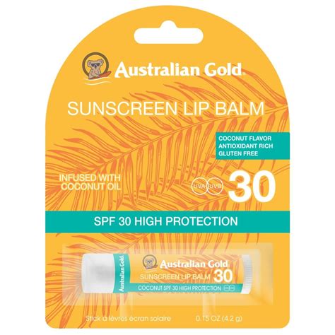 Australian Gold Coconut Lip Balm Spf 30 Kokosowa Pomadka Ochronna 42g