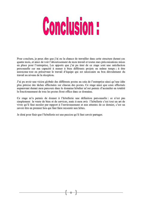 Conclusion Rapport De Stage Exemple Pdf 21528 Hot Sex Picture