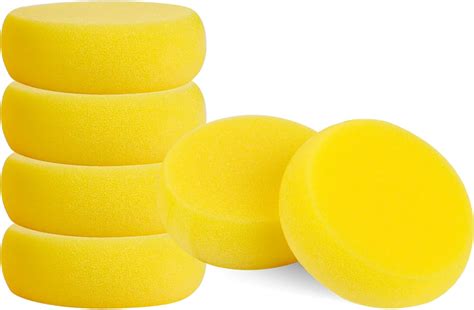 Pcs Round Painting Sponge Inch Yellow Artist Sponges Craft Clay