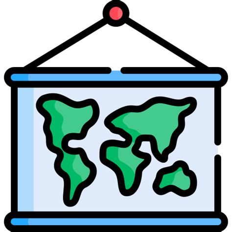 World Map Special Lineal Color Icon