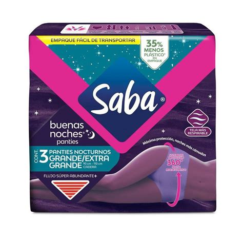 Panties Nocturnos Saba Buenas Noches Grande Extra Grande Flujo S Per