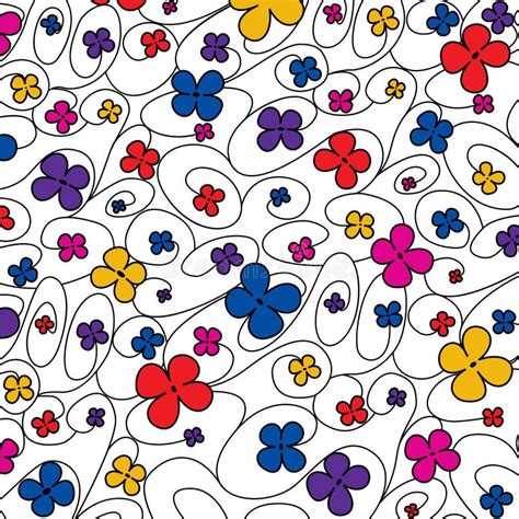 Whimsical floral pattern stock vector. Illustration of pattern - 16516174