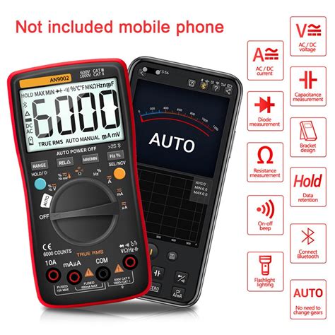 Ein9002 Tester True Rms Bluetooth Digital Multimeter Berufs Hause