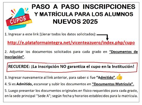 Inscripciones Alumnos Nuevos Colvia