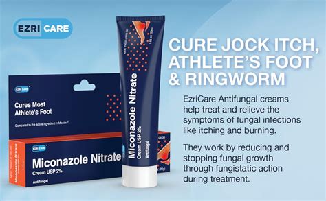 Ezricare Miconazole Antifungal Cream 2 Athletes Foot Ringworm