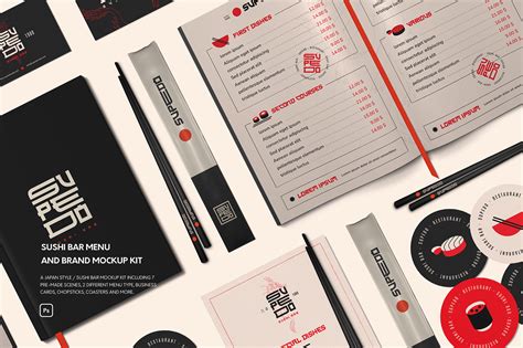 Sushi Restaurant Menu And Branding Mockup Kit Behance