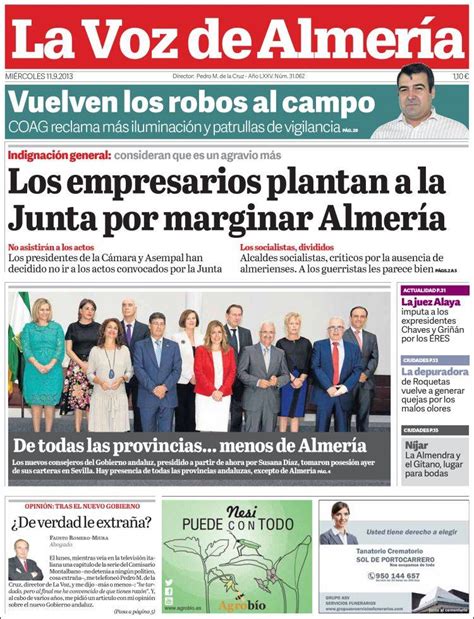 Periódico La Voz de Almería España Periódicos de España Edición de