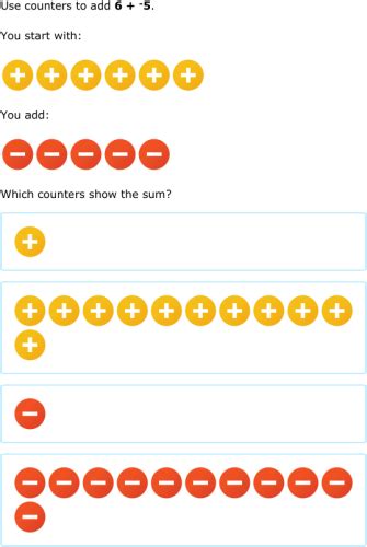 Ixl Add And Subtract Integers Using Counters 7th Grade Math