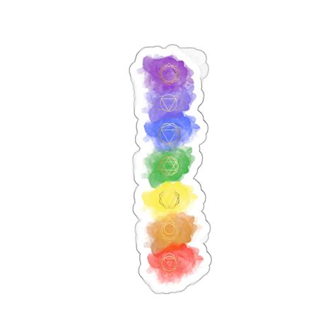 7 Chakra Sticker Rainbow Chakra Sticker Watercolor Chakra Etsy