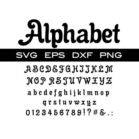 Alphabet Svg Svg Fonts Font Svg Letters Svg Silhouette Etsy