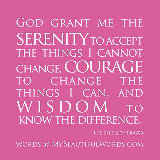 My Beautiful Words The Serenity Prayer