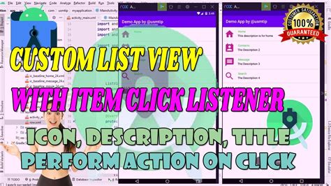 How To Create Custom Listview With Item Click Listener In App