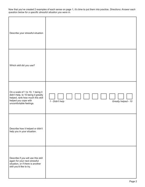 Dbt Self Soothe Worksheet Editable Fillable Printable Pdf