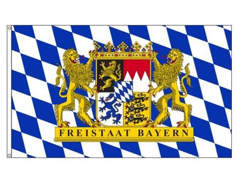 Freistaat Bayern Fahne Mit L Wenwappen X Cm Hissflagge Nr