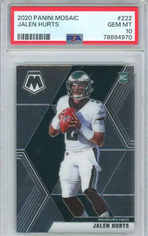 Nfl Panini Mosaic Single Card Rookie Jalen Hurts Base Psa