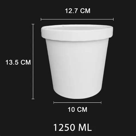 1250 Ml White Paper Food Container With Lid For Packaging At Rs 750piece In Kolkata