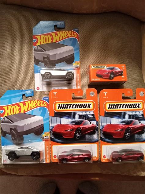 Hot Wheels Hw Trucks Tesla Cybertruck Matchbox Tesla Roadster Lot Of