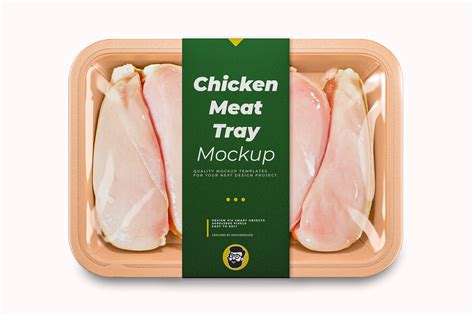 Chicken Meat Tray Mockup Packaging Mockups Creative Market