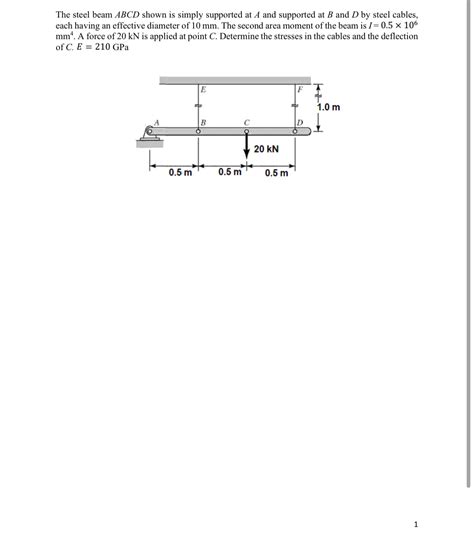 Solved By An Expert The Steel Beam Abcd Shown Is Simply Supported At A